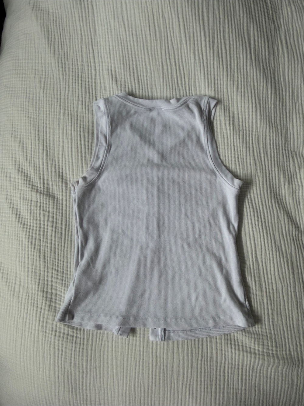 Dynamite White Button-Front Ribbed Tank - Picture 3 of 3